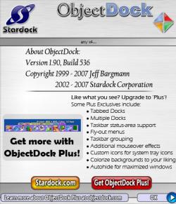 ObjectDock Version 1.90 Build 536