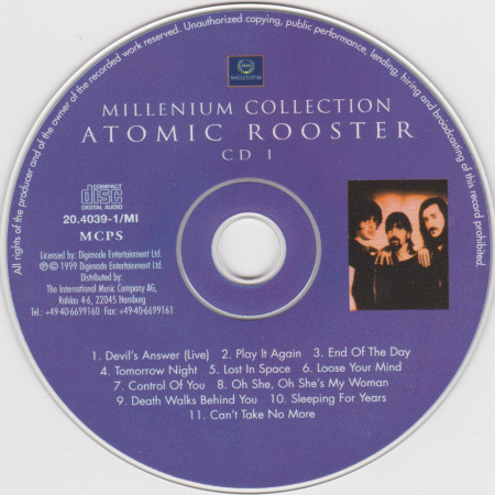 Atomic Rooster - Millenium Collection 