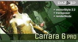 Carrara 6.0 Pro + vector style 2.2 + transposer for Carrara 6, + renderNode for Carrara 6 (2007)